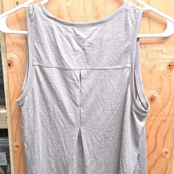 Gaiam Size L Beige Boho Floral Print Sleeveless Tank Top - Picture 5 of 9